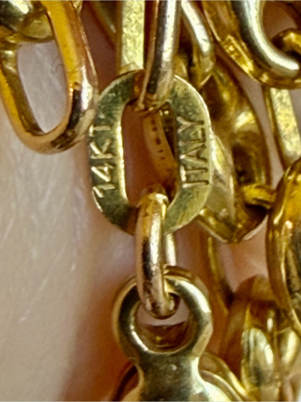 14 karat gold, mariner chain - Picture 3 of 8